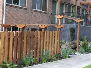 photo of a fence that has been completed